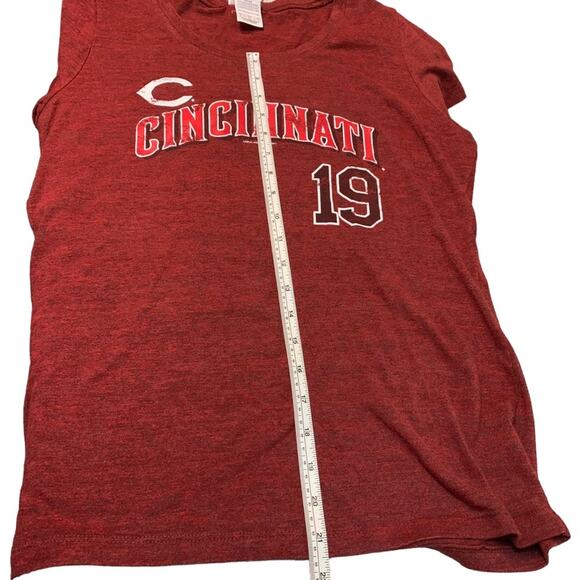 Cincinnati Reds Sports Gear Short Sleeve Shirt #19 Votto Size XL Burgandy Red - Picture 7 of 8
